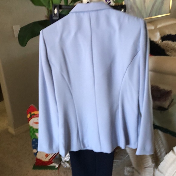 SZ 6 DANI MAX PANT SUIT NAVY PANTS WITH BLUE JACKET DOUBLE BREASTED EXCLT COND - Picture 4 of 7